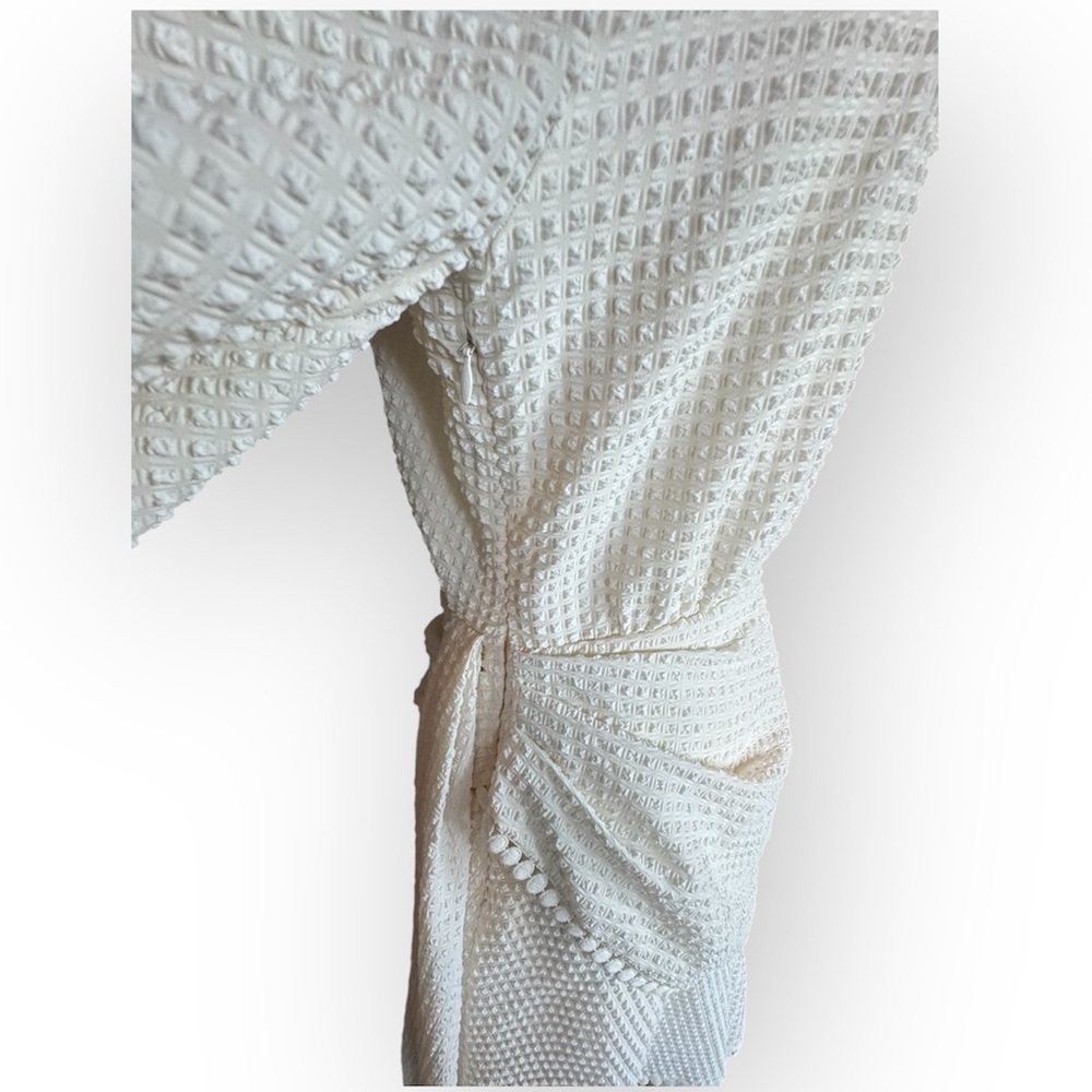 Sachin + Babi Gemma Midi Seersucker Dress Sz 6 Antique White - Picture 9 of 15